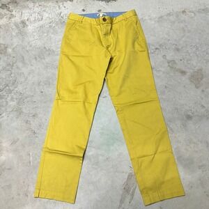 Banana Republic City Chino Pants Womens Size 6L‎ Yellow Cotton Blend Casual
